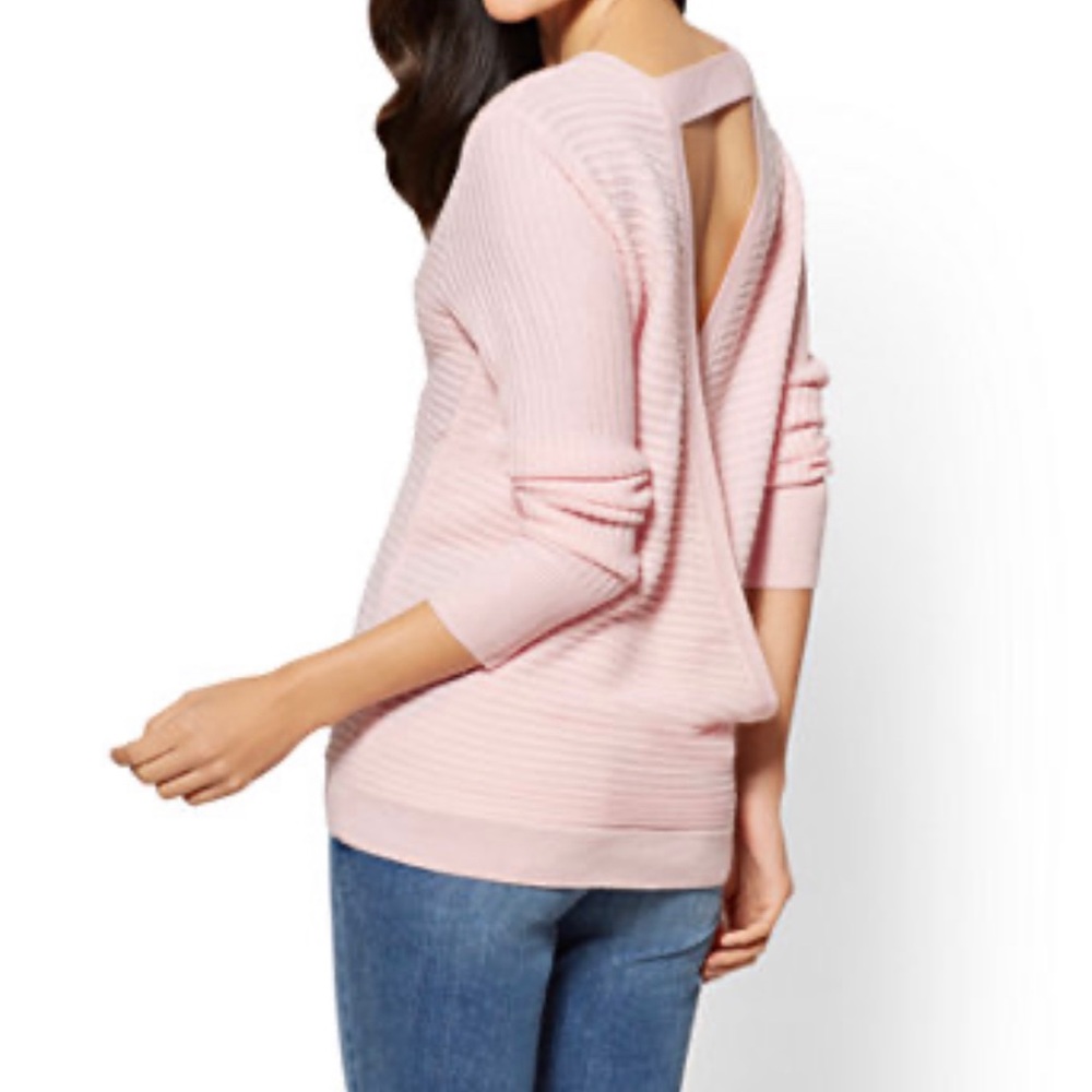 Soft Pink Envelope Back Sweater